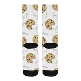 Sketch style cookie pattern Crew Socks