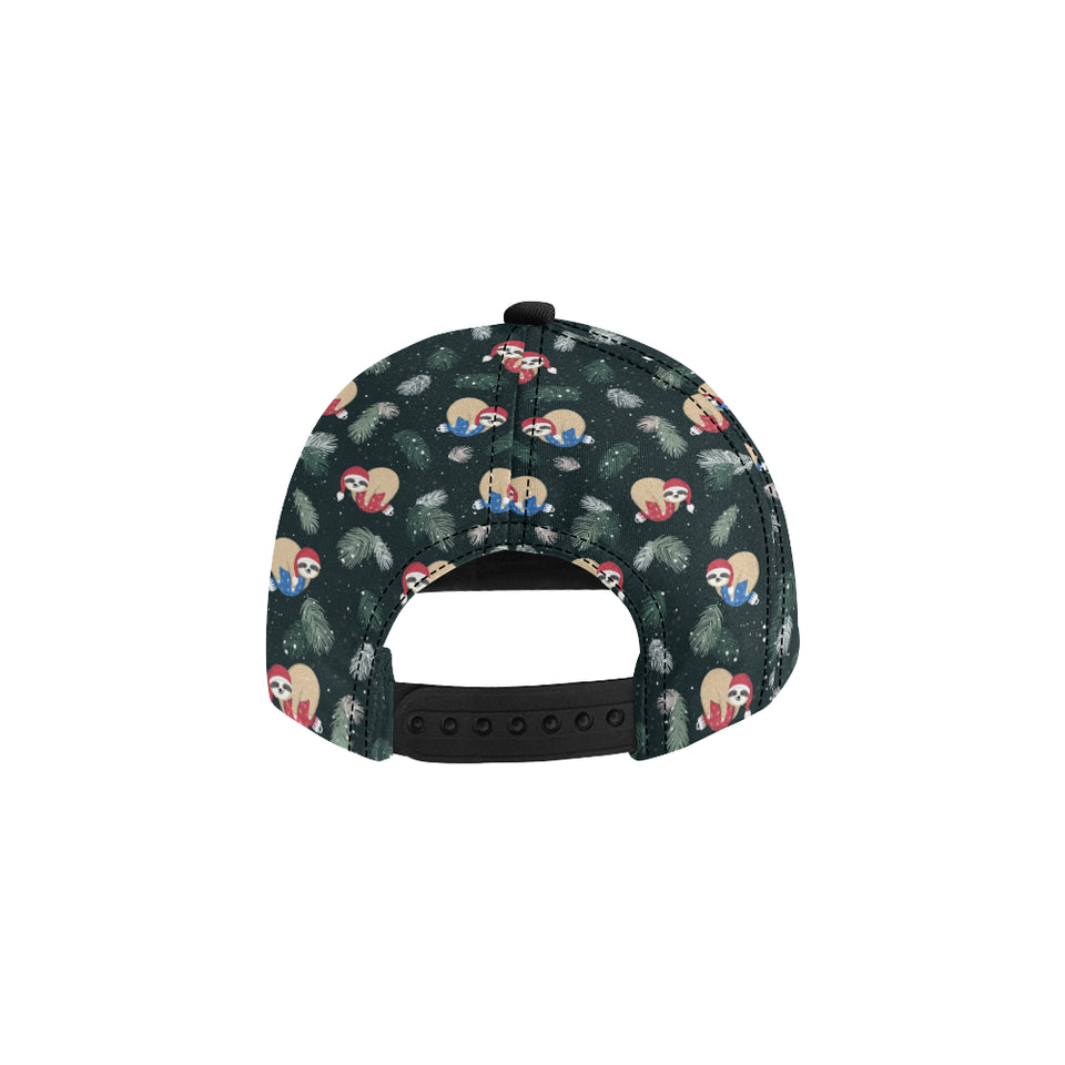 Cute sloths sleeping christmas ball santa hat patt All Over Print Snapback Cap