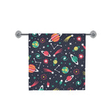 colorful space pattern planet star Bath Towel