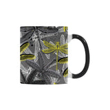 Hand drawn dragonfly pattern Morphing Mug Heat Changing Mug