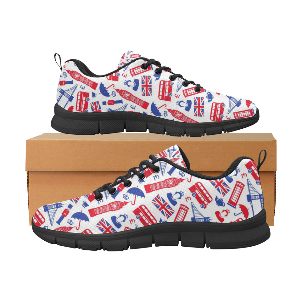 British Pattern Print Design 01 Men's Breathable Sneakers ( Model 055)