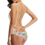 Clock butterfly pattern Women's One-Piece Swimsuit