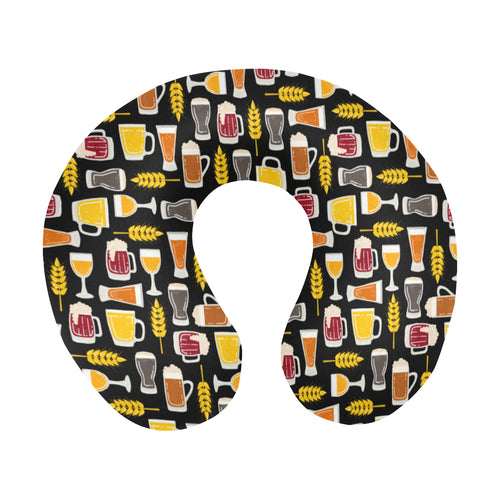Beer type pattern U-Shaped Travel Neck Pillow