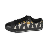 French fries dark background Men's Low Top Canvas Shoes Black