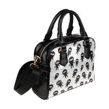 Ninja pattern plaid background Shoulder Handbag