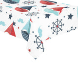 Cute color paper sailboat pattern Tablecloth