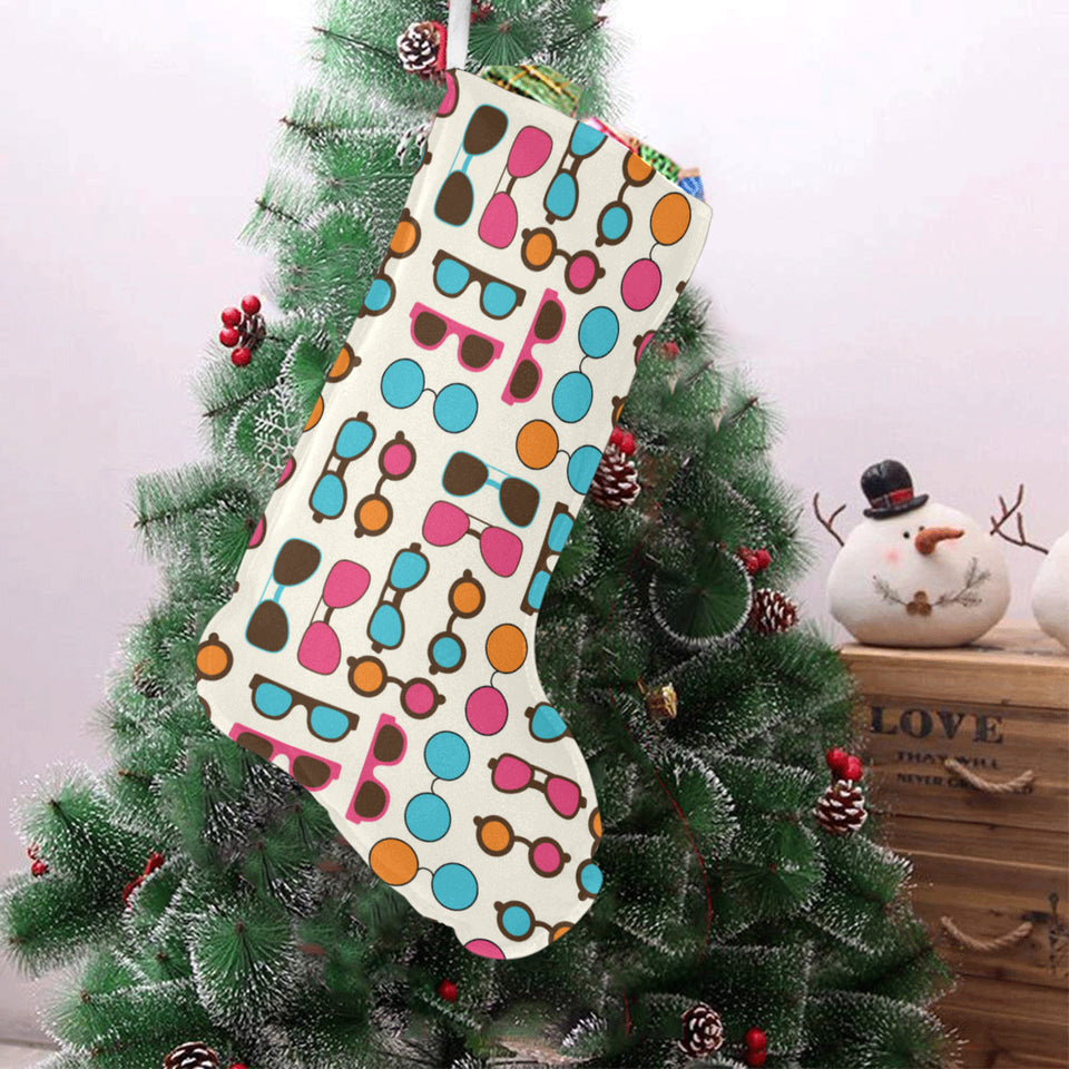 Sun Glasses Pattern Print Design 03 Christmas Stocking