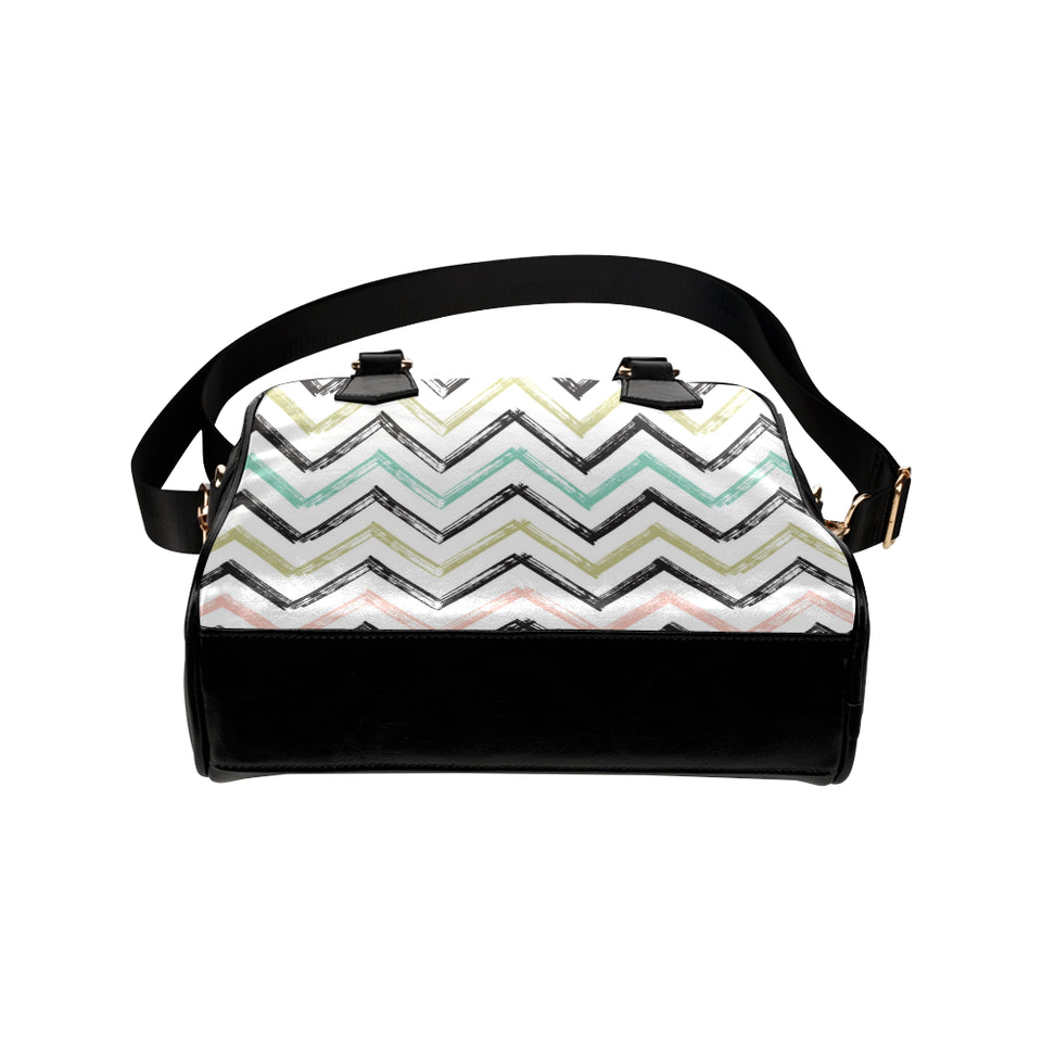 zigzag  chevron paint pattern Shoulder Handbag