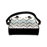 zigzag  chevron paint pattern Shoulder Handbag