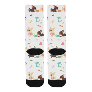 Cute Chihuahua puppie pattern Crew Socks