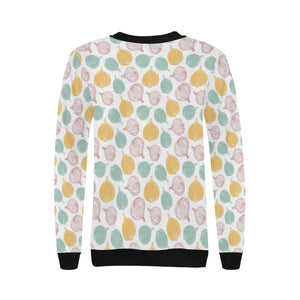 colorful onions white background Women's Crew Neck Sweatshirt