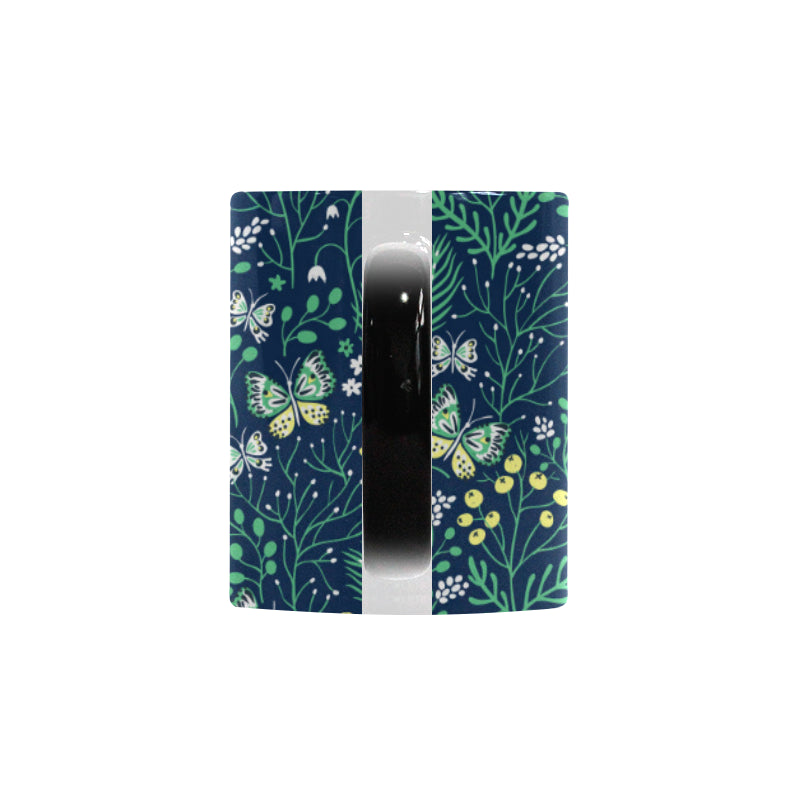butterfly leaves pattern Morphing Mug Heat Changing Mug