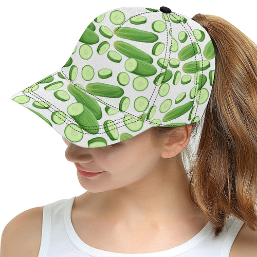 cucumber whole slices pattern All Over Print Snapback Cap