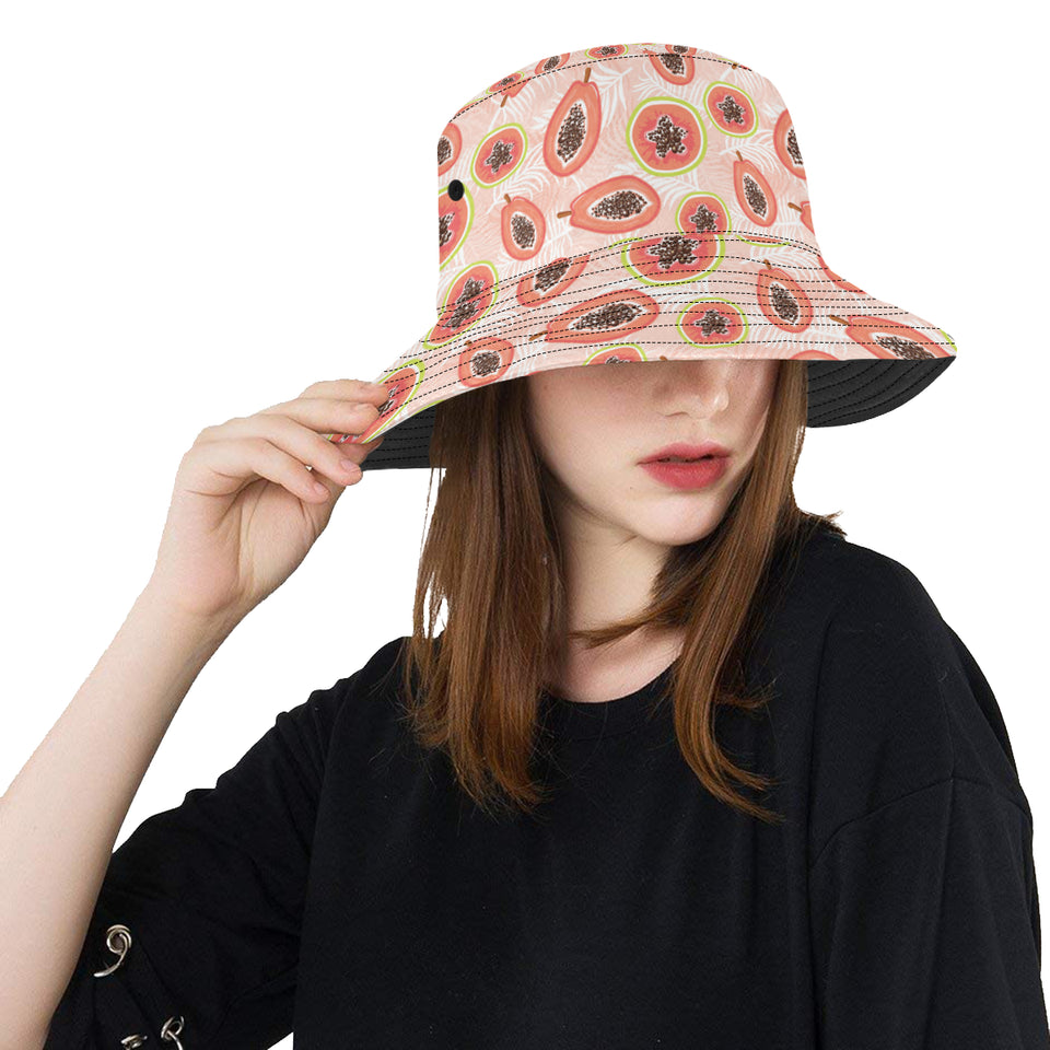 papaya leaves pattern Unisex Bucket Hat