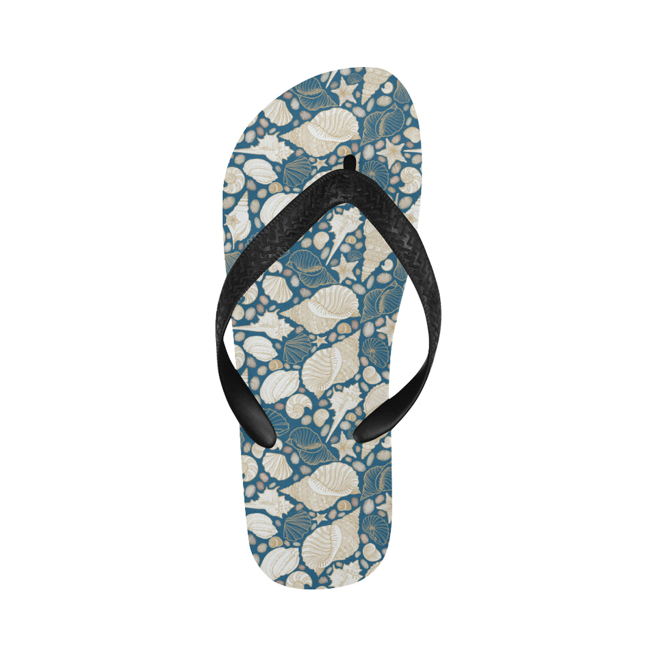 Sea turtle Polynesian Tribal design pattern Unisex Flip Flops