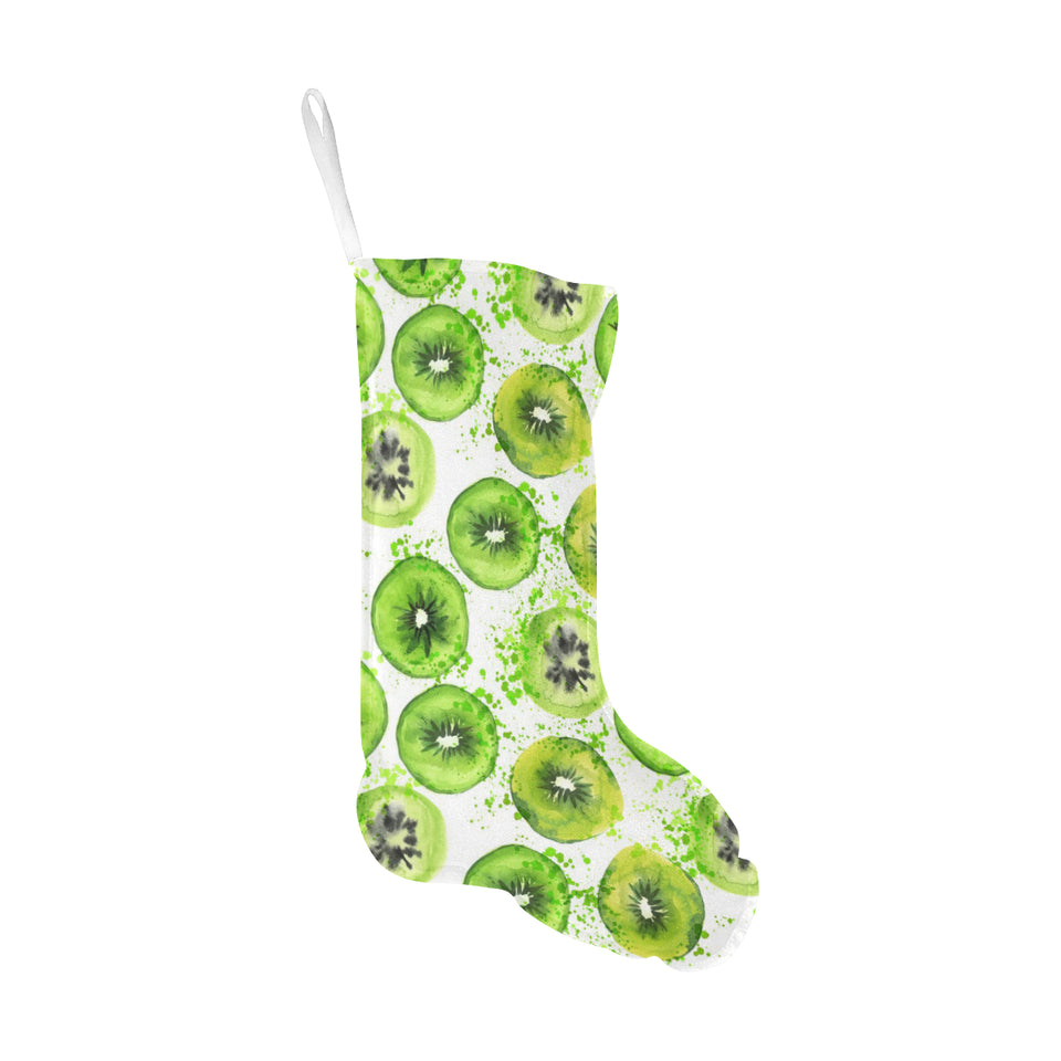 Watercolor kiwi pattern Christmas Stocking