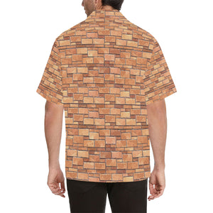 Brick Printed Pattern Print Design 04 Men's All Over Print Hawaiian Shirt (Model T58)