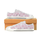 Sketch guava pattern Women's Low Top Canvas Shoes White