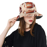 American football ball design pattern Unisex Bucket Hat