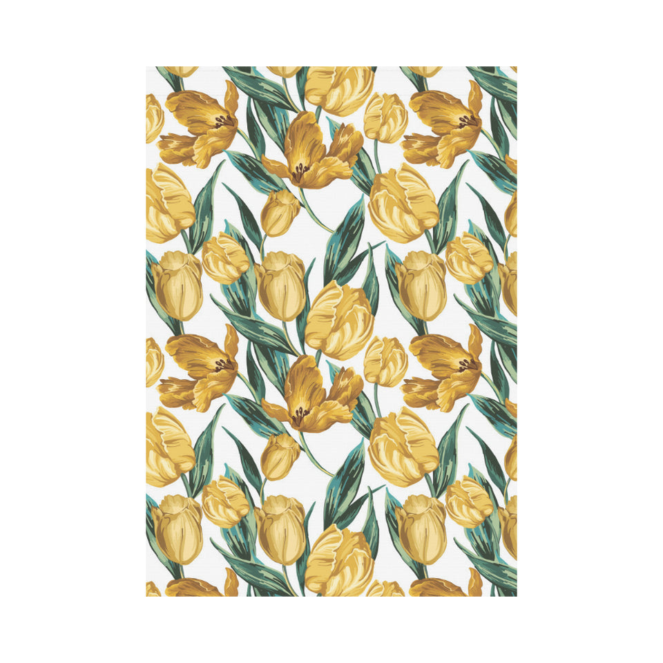 yellow tulips pattern House Flag Garden Flag