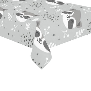 Cute raccoons leaves dot Tablecloth