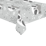 Cute raccoons leaves dot Tablecloth