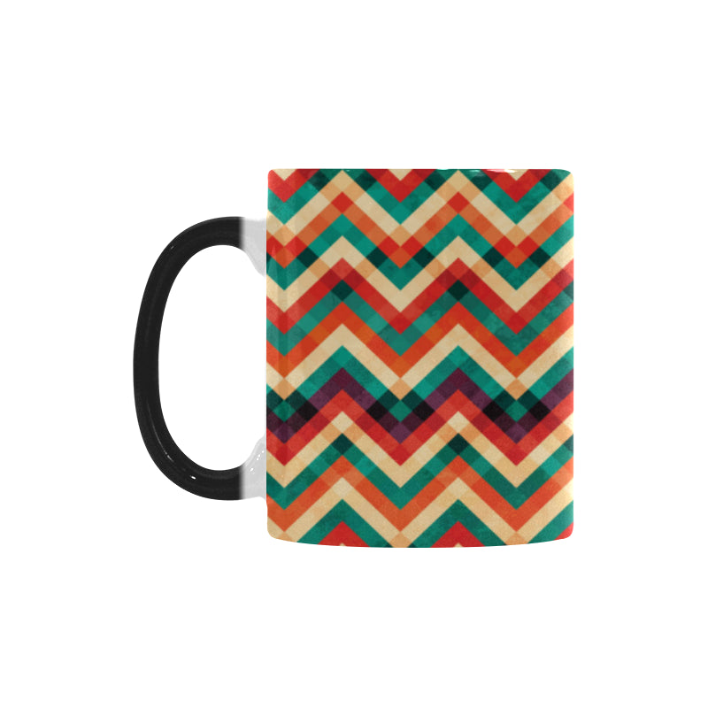 zigzag  chevron colorful pattern Morphing Mug Heat Changing Mug