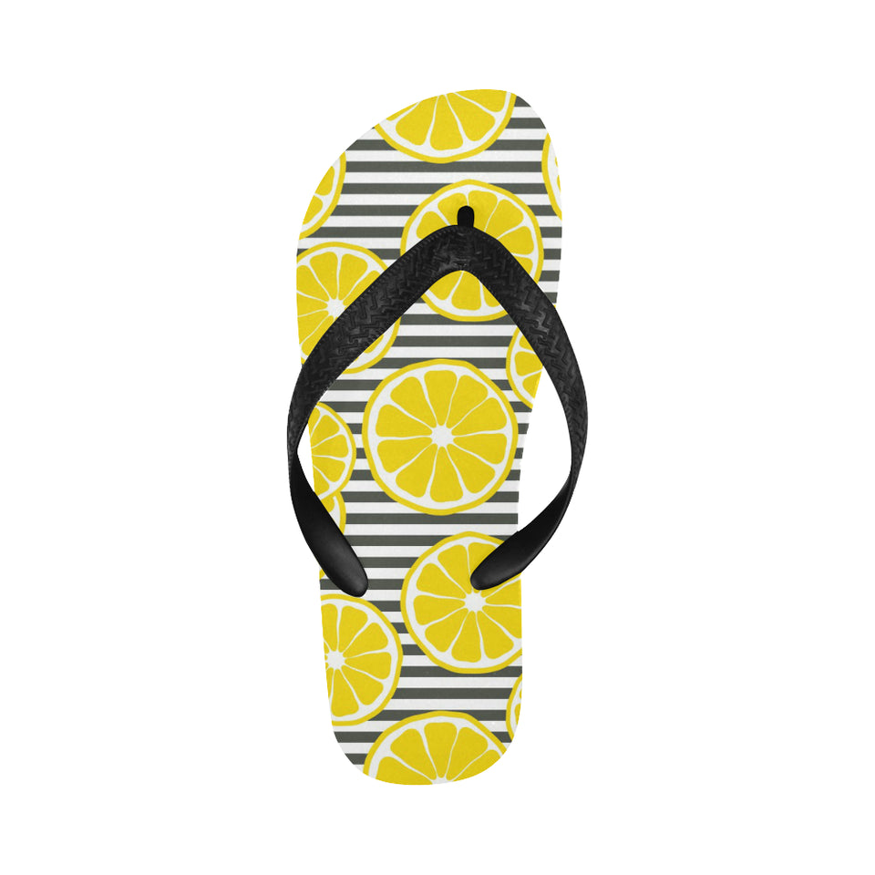 slice of lemon design pattern Unisex Flip Flops