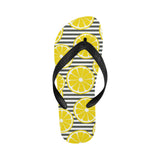 slice of lemon design pattern Unisex Flip Flops