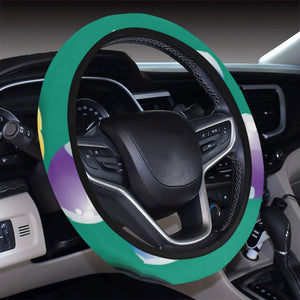 Billiard Ball Pattern Print Design 01 Car Steering Wheel Cover