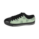 broccoli sketch pattern Men's Low Top Canvas Shoes Black