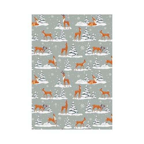 Beautiful deers Winter Christmas House Flag Garden Flag