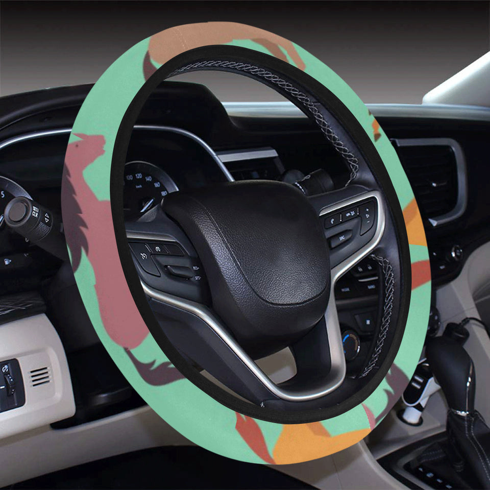 Colorful horses pattern Car Steering Wheel Cover