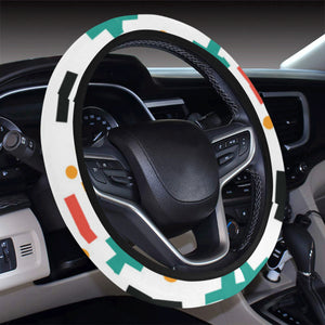 Math Pattern Print Design 05 Car Steering Wheel Cover