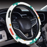 Math Pattern Print Design 05 Car Steering Wheel Cover