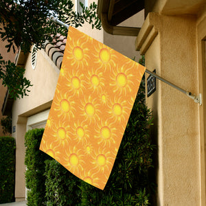 Sun orange background House Flag Garden Flag