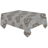 nautical wood steering wheel pattern Tablecloth