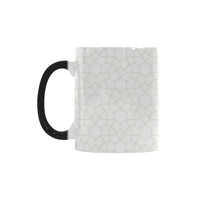 arabic white pattern Morphing Mug Heat Changing Mug