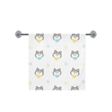 Cute Siberian Husky pattern Bath Towel
