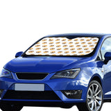 Pretzels Pattern Print Design 02 Car Sun Shade