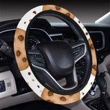 chocolate chip cookie pattern Car Steering Wheel Cover