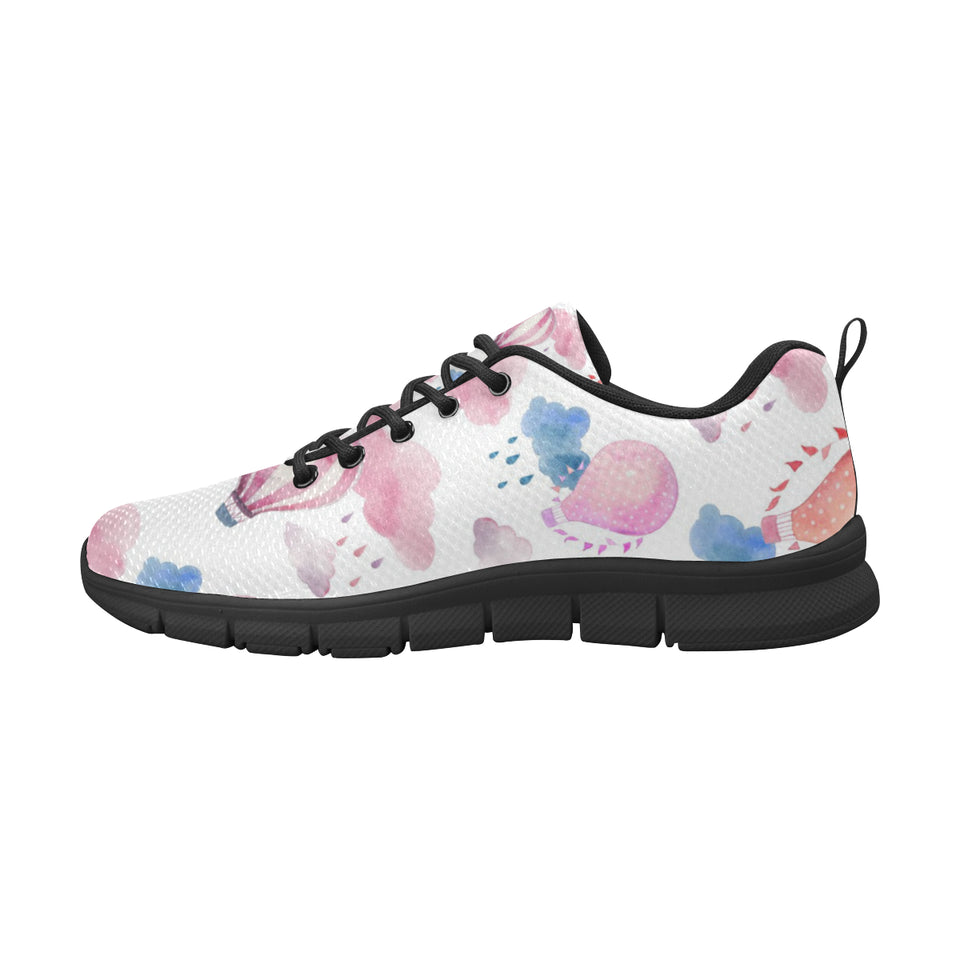Watercolor air balloon cloud pattern Women's Sneaker Shoes
