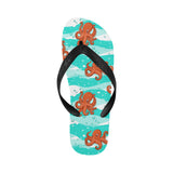 Octopuses sea wave background Unisex Flip Flops