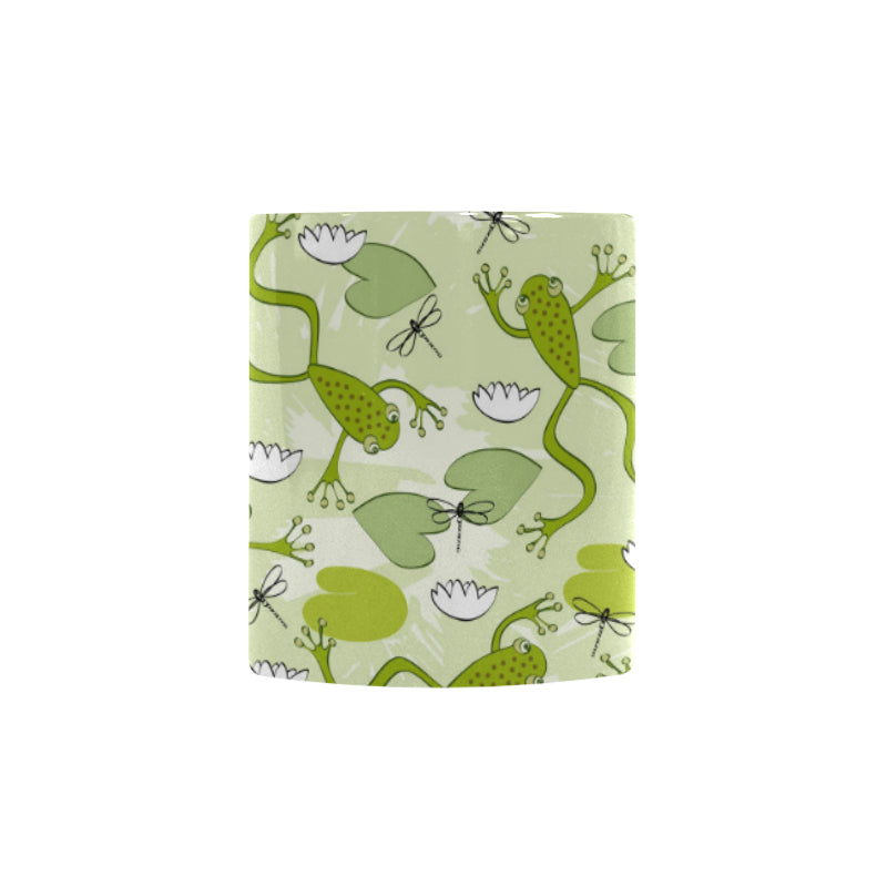 Cute frog dragonfly pattern Morphing Mug Heat Changing Mug