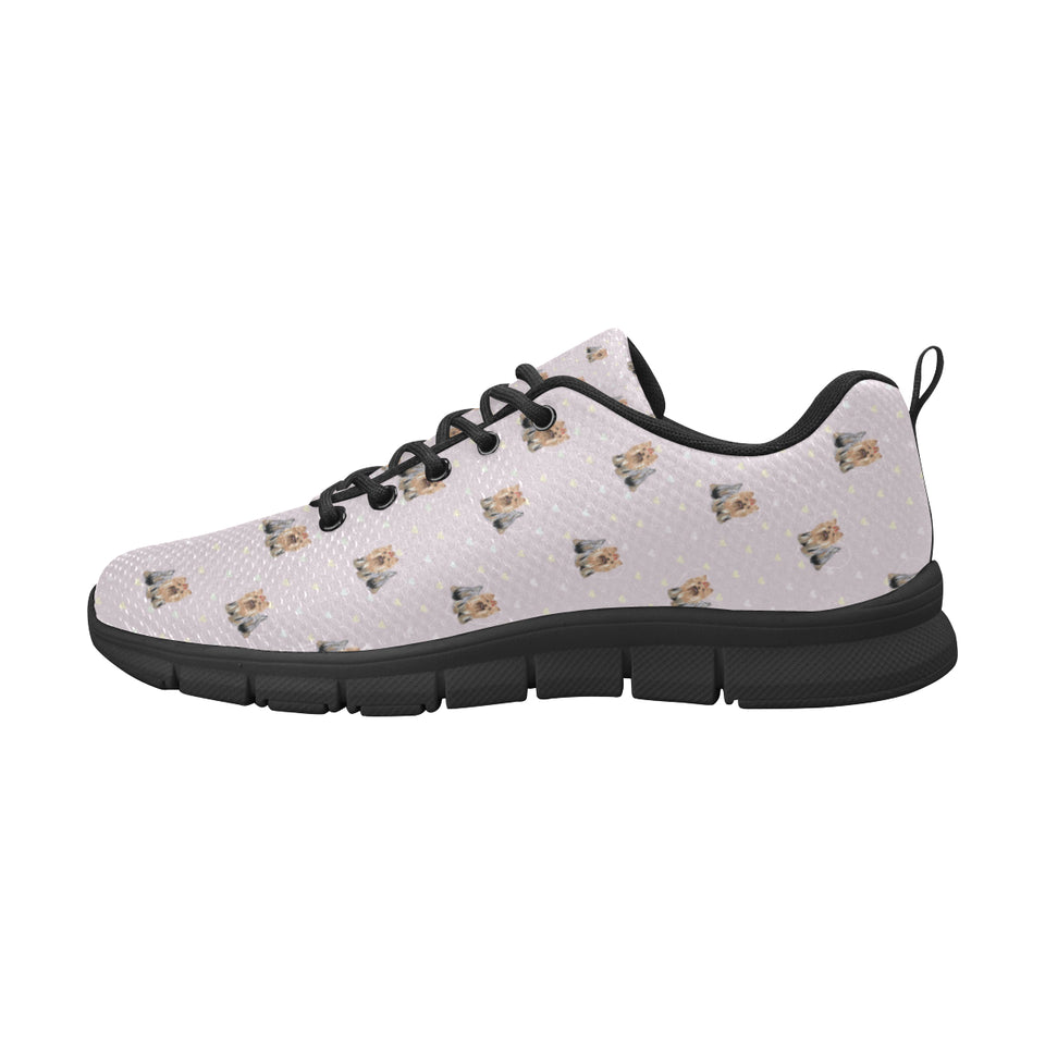 Yorkshire Terrier Pattern Print Design 02 Men's Breathable Sneakers ( Model 055)