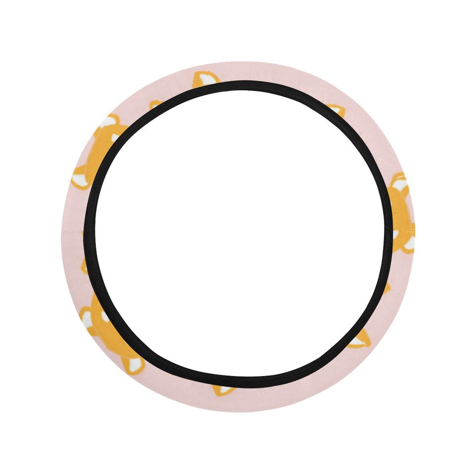 Cute shiba inu dog pattern Car Steering Wheel Cover