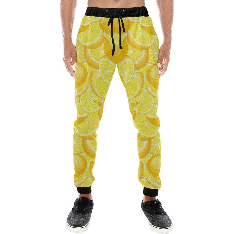 lemon pattern Unisex Casual Sweatpants