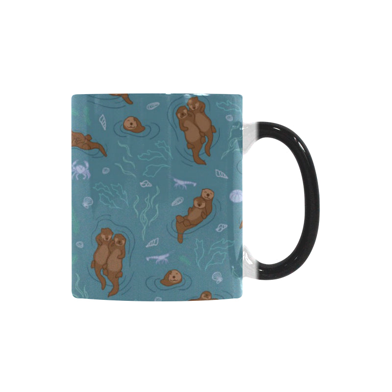 Sea otters pattern Morphing Mug Heat Changing Mug