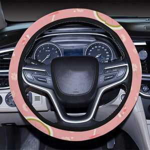 Bicycle Pattern Print Design 02 Car Steering Wheel Cover