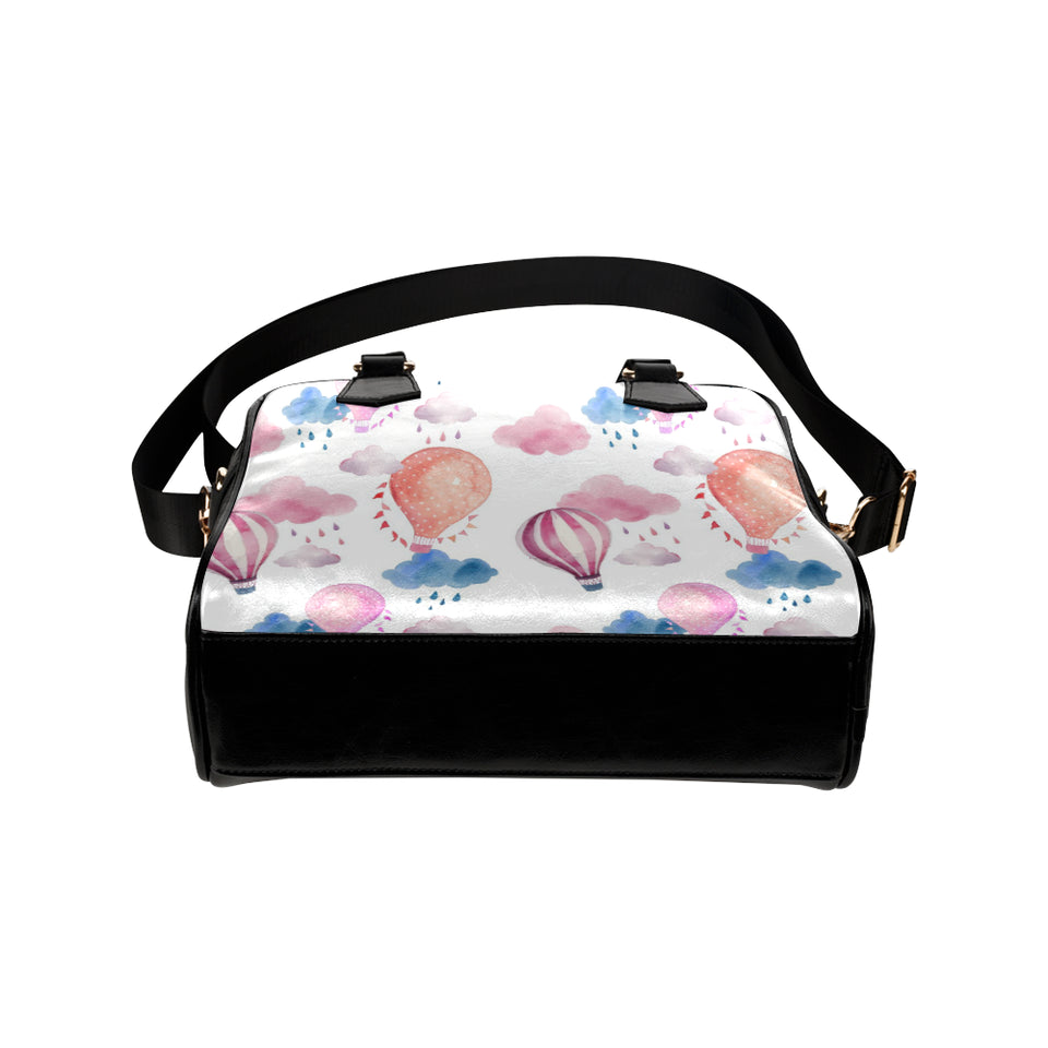 Watercolor air balloon cloud pattern Shoulder Handbag